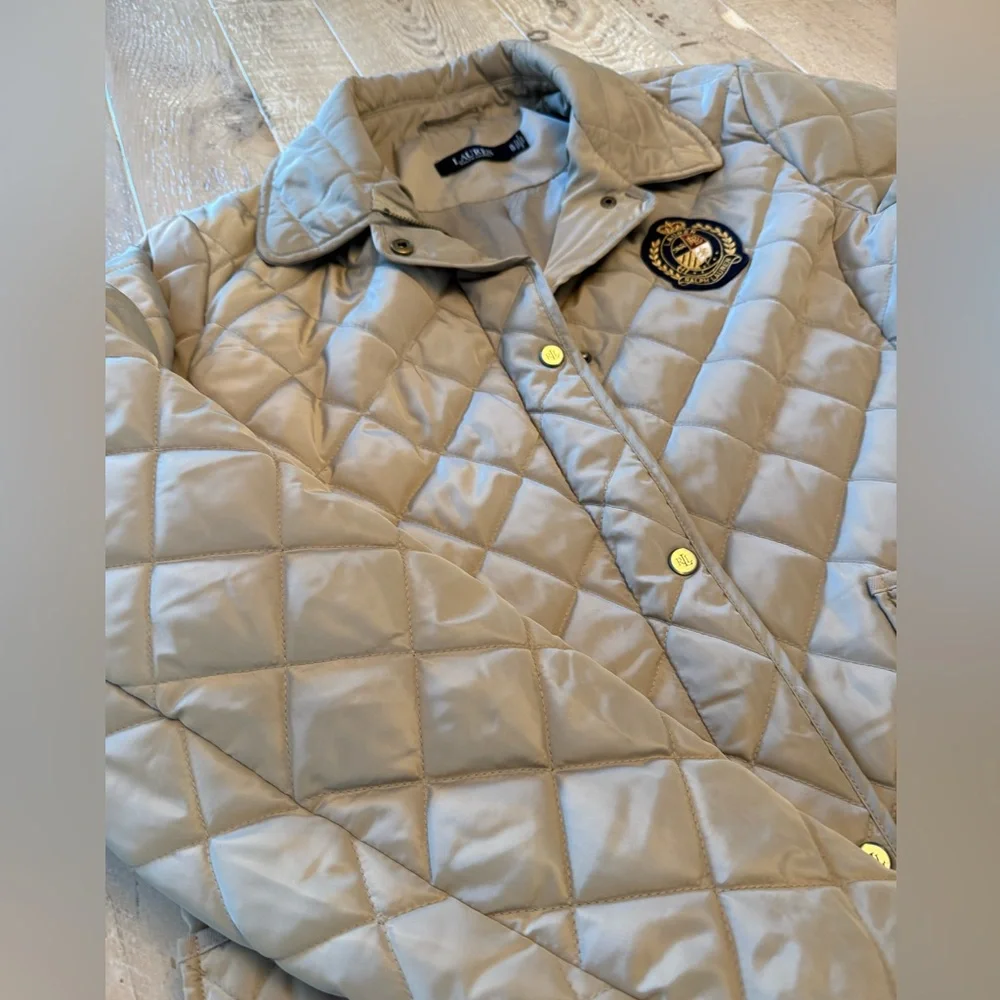 Ralph Lauren Quilted Tan Jacket XL - Picture 3 of 10